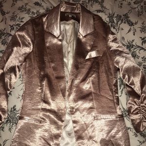 Satin rosegold blazer